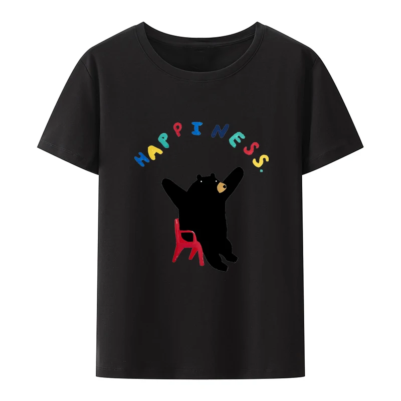 

Happiness Printd Anime T-shirts Breathable Funny Top Tee Slim Gothic Tops Print Leisure Graphic Tshirts T-shirt Creative Hipster
