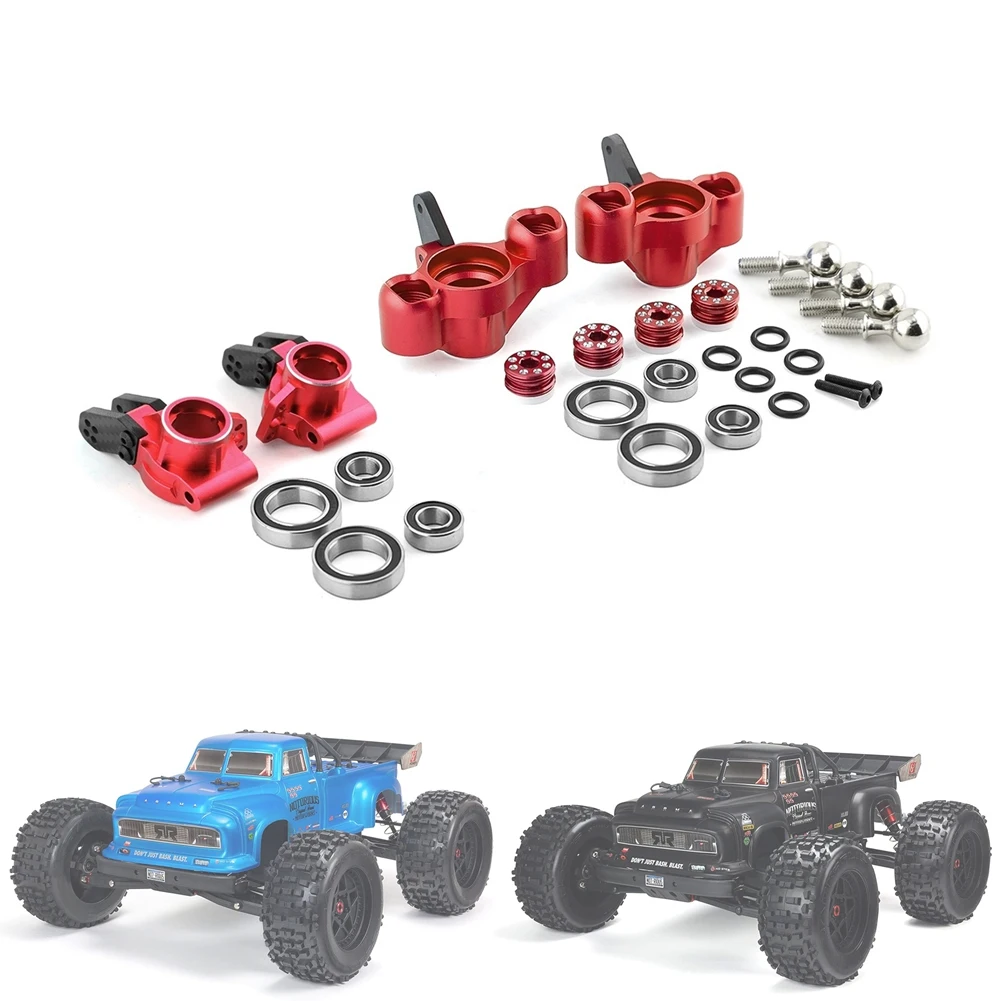 HEIßER Metall Front Achsschenkel Hinterradnabe Träger für 1/8 Arrma KRATON Outcast BLX 6S V5 RC Auto Upgrades Teile Zubehör,1