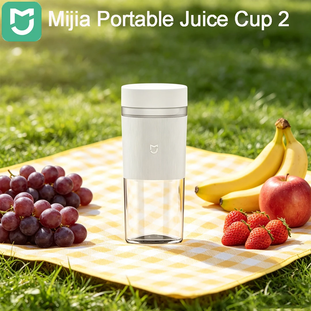 mijia-ポータブルジュースカップ2-300ml-304ステンレス鋼ブレード-自動洗浄-スムージー-ミルクセーキ-アウトドア-キャンプ用