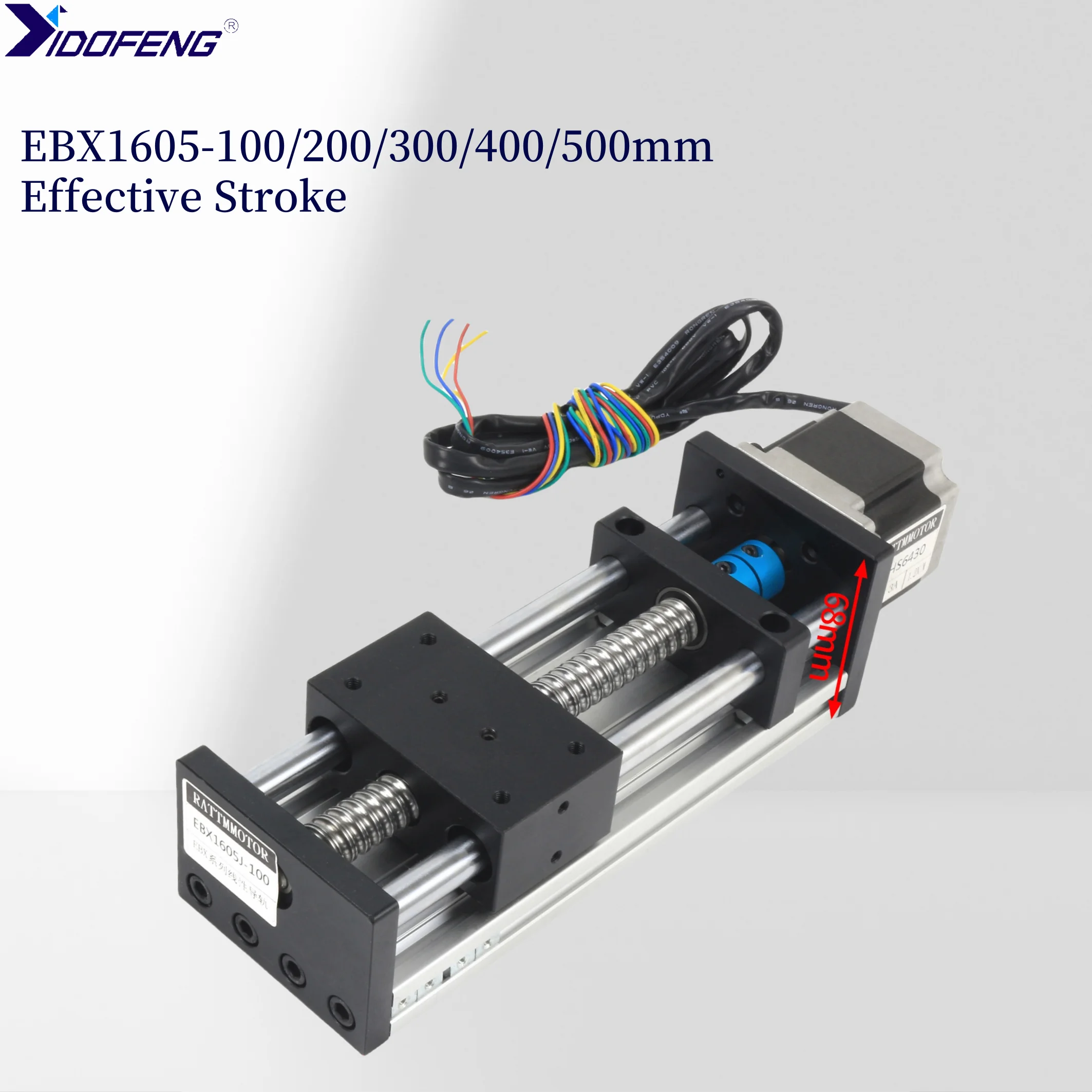 

Effective Stroke EBX1605-100/200/300/400/500mm CNC Linear Guide with Nema 23 Stepper Motor Slide Table & 1605 Ball Screw