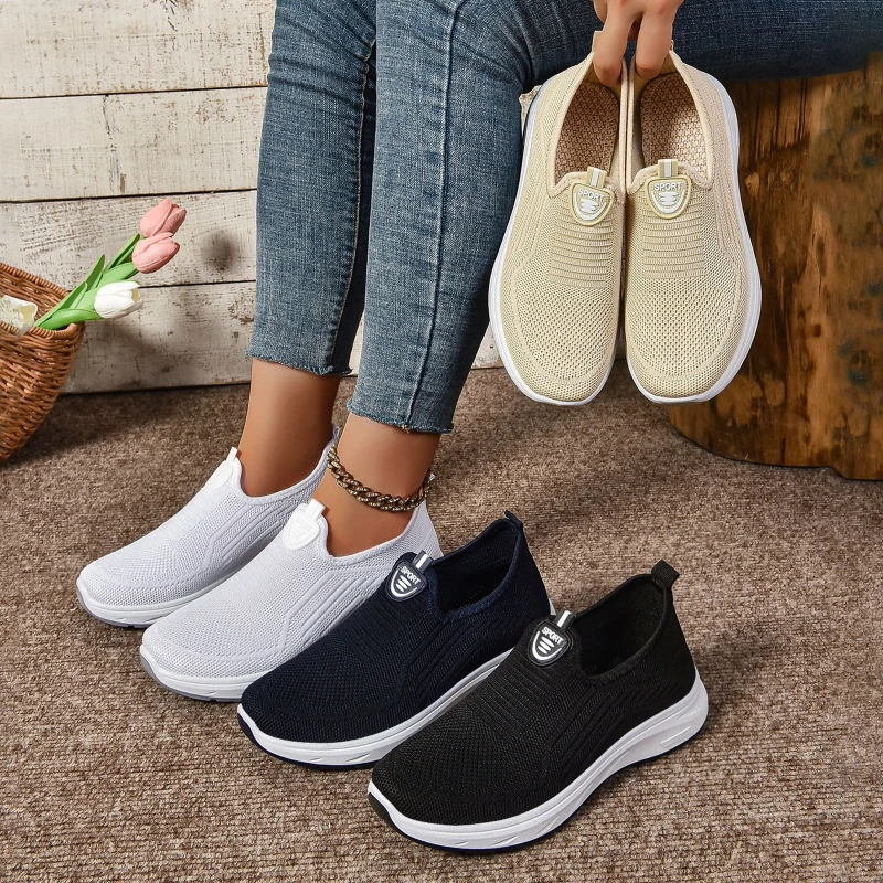 Women's Summer Daily Casual Slip-On Shoes PVC Material Breathable Lightweight Soft Sole Easy to Wear image 3