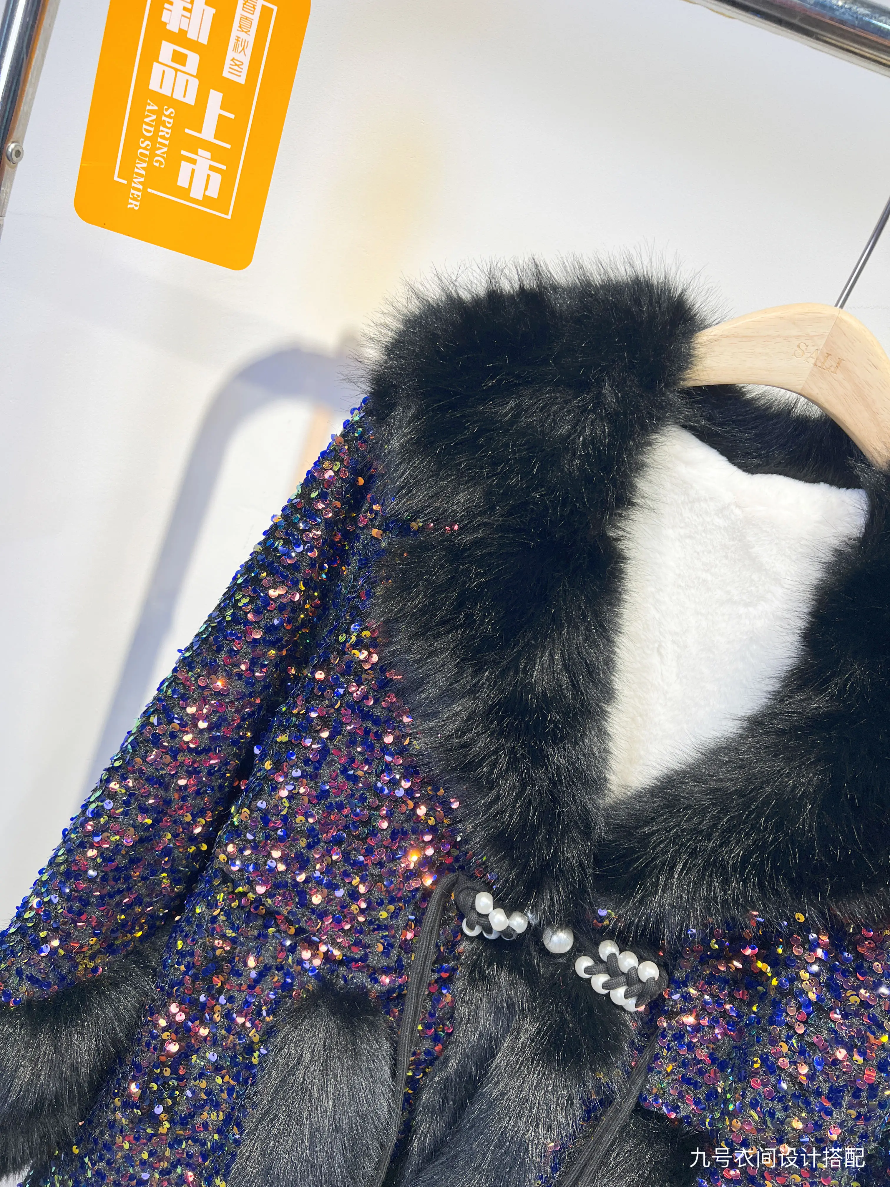 2025 شتاء جديد فاخر الثقيلة الترتر ريكس الأرنب الفراء الدافئة فضفاضة سميكة الأوروبية المنك معطف العلامة التجارية العصرية فو الفراء معطف #5