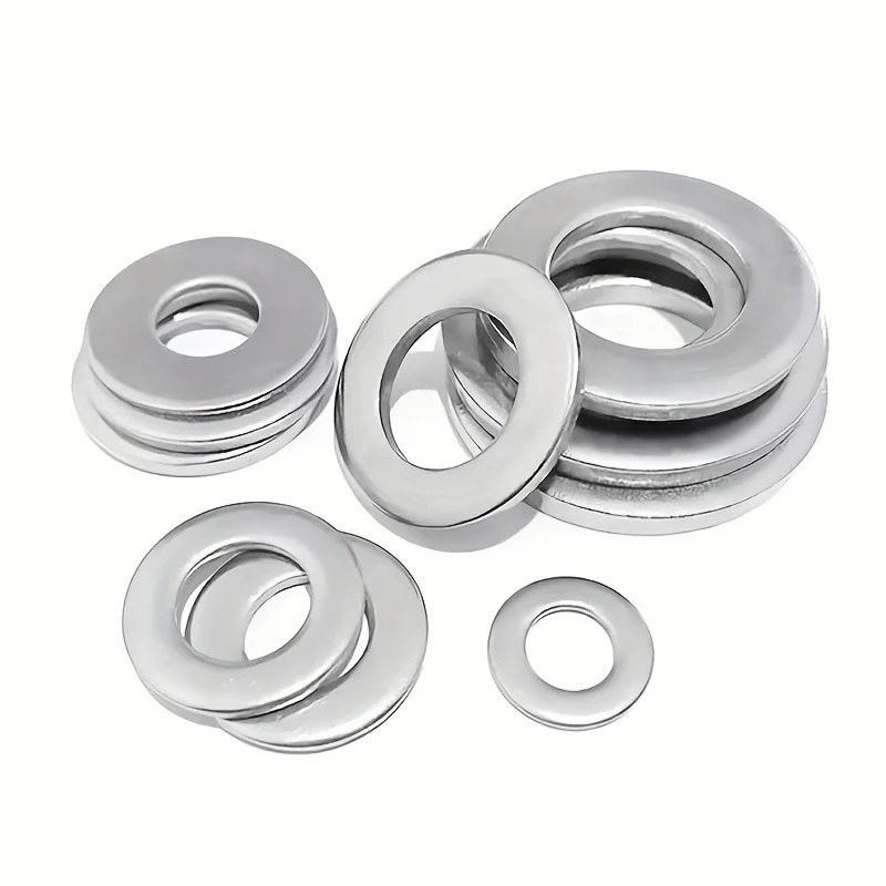 Edelstahl-Flachscheiben-Sortiment M2 M2.5 M3 M4 M5 M6 M8 M10, Hardware-Befestigungen für Heimdekoration und Industriereparatur Metallscheiben, Befestigungsteile, Schraubenzubehör, Hardware-Set, Ersatzteile, Montagekomp – Detail 8