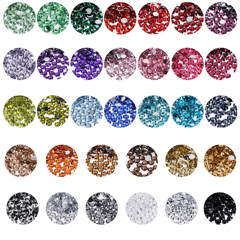 Resina Broca Epóxi Beads para Nails Art, Strass Cola na roupa, Decorações DIY, AB Flat Back, Cristais de plástico Artesanato, 10000Pcs