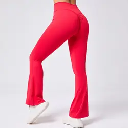 Women Fashion Flare Leggings High Waist Yoga Pants High-elastic Dancing Leggings Workout Gym Legging Hip Lift Tights