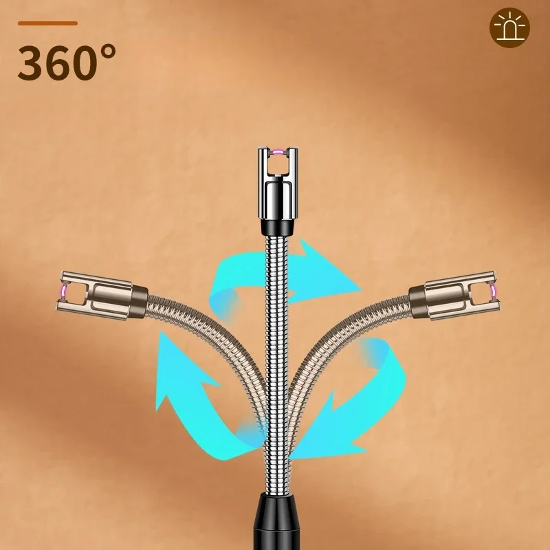 New electronic pulse igniter portable 360 ° curved hose candle aromatherapy special lighter for household kitchens