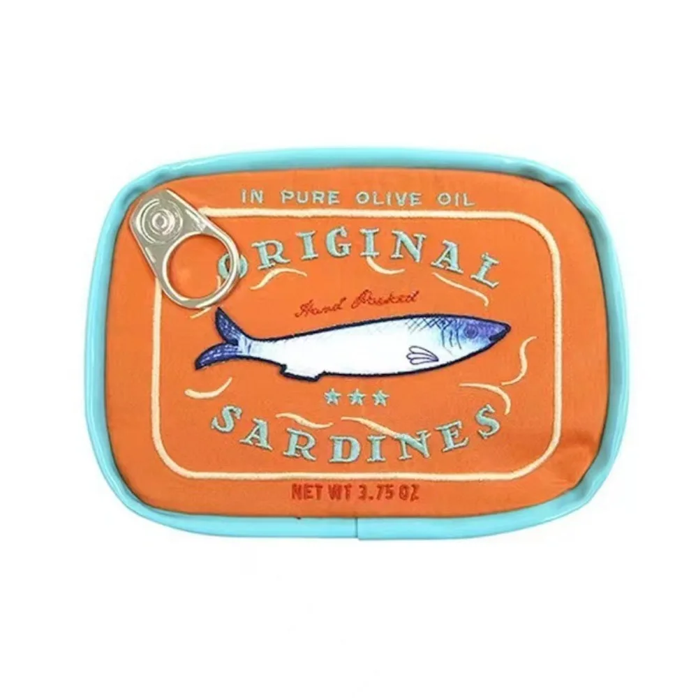 Canned Sardines Cosmetic Bags Women Fashion Cute Travel Toiletries Bag Female Creative Portable Multi-function Storage Bag