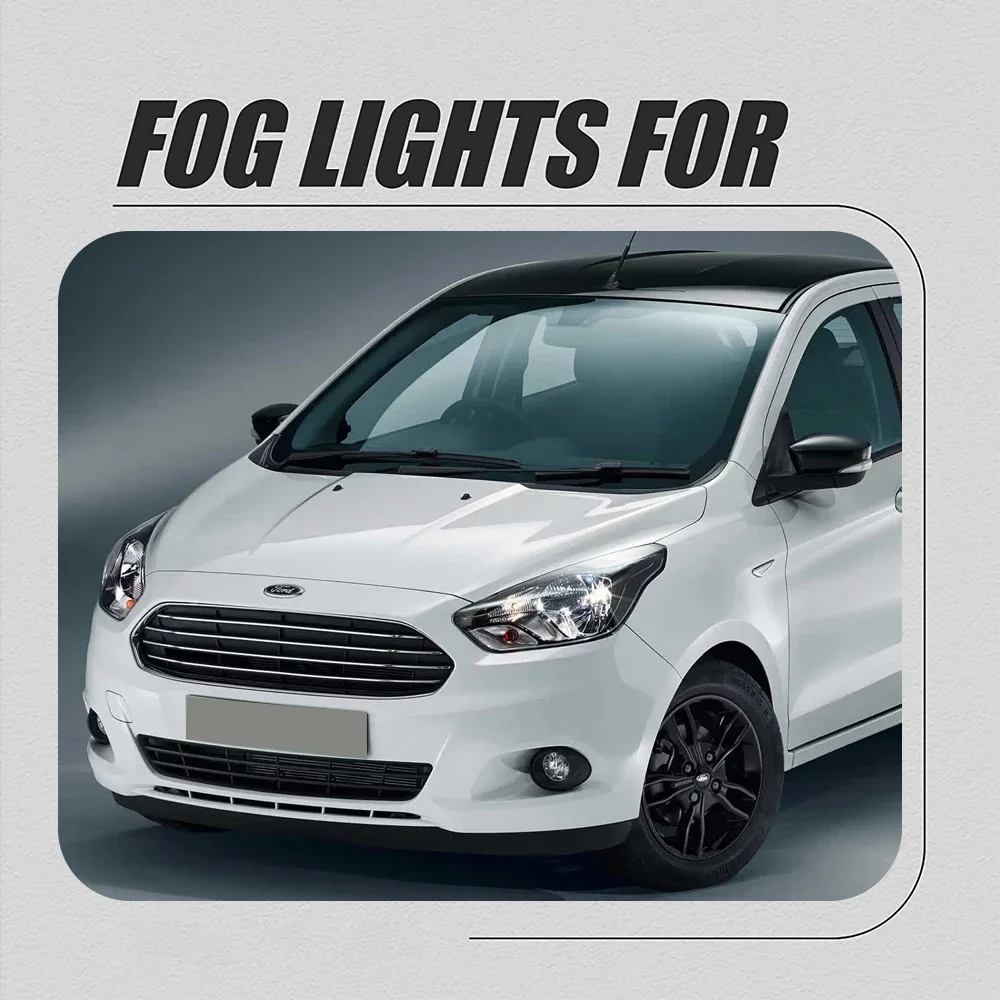 

Front Bumper Fog Lamp Upgrade Kit For Ford Ka+ 2015 2016 2017 2018 Version Additional Foglight Set Switch + Wiring