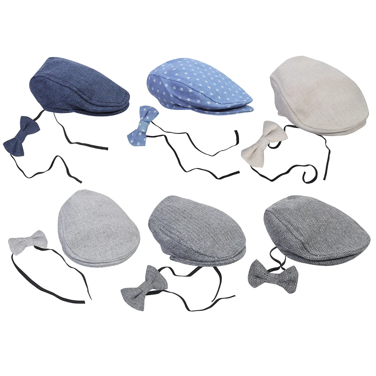 

1 set 1 Set Baby Cotton Costume Cotton Photo Props Baby Gentleman Cap Bow Tie Set For Photography Studio Use Black Grey Pcs