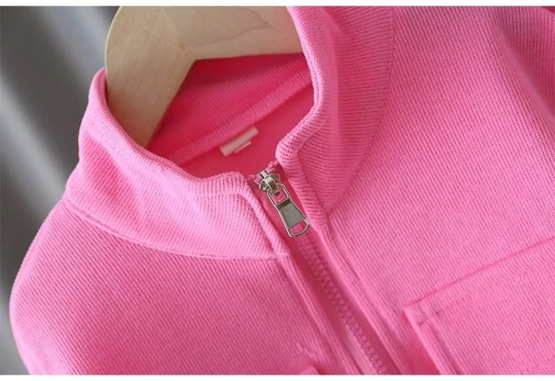 Baby-Mädchen 2-teilige Trainingsanzüge RAISE Herbst Einfarbige Kinder-Mädchen Reißverschluss-Jackenanzüge Lässige Kleinkind-Mädchen Hosen Kleidung Outfits – Detail 18