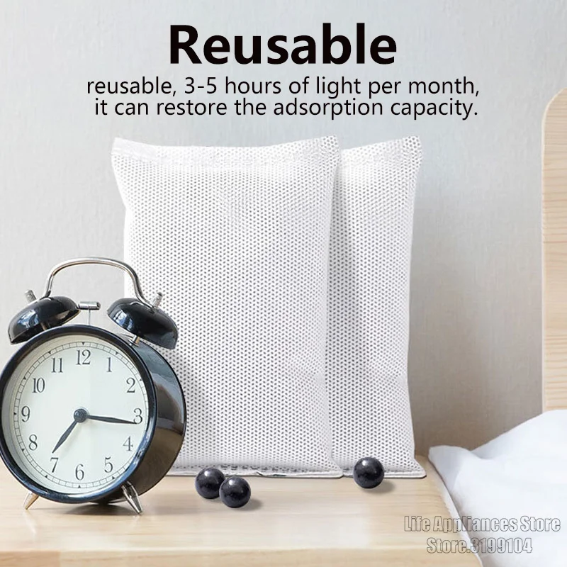 ถุงถ่านไม้ไผ่200กรัมสำหรับลิ้นชักตู้เสื้อผ้าของรถยนต์ดูดซับกลิ่นและสารอันตรายป้องกันโรคราน้ำค้างและลดความชื้น