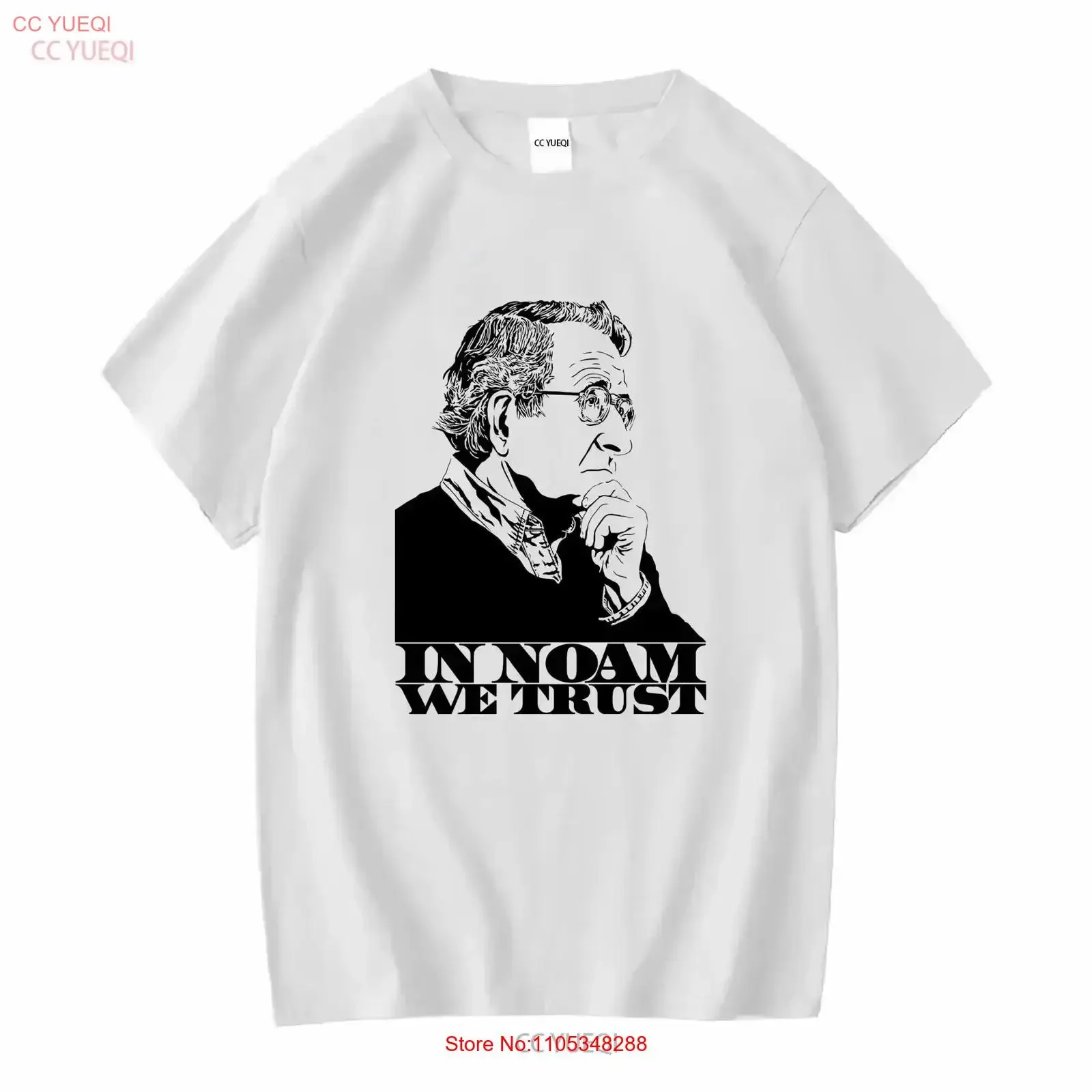 In Noam We Trust Chomsky Design Liberal Activist Author Professor F T shirt vintage Washed designer clothes vintage Washed