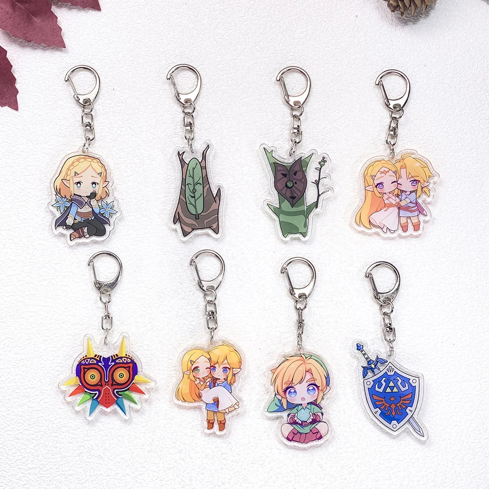 1/32Pcs Game The Legend of Zelda Keychain Accessories Acrylic Cute Charms Pendant For Bag Funny Key Holder Backpack Decoration