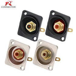 1Pc D-type Female Socket RCA Female Converter Panel Mount Classis Connector Soldering Audio Video Jack