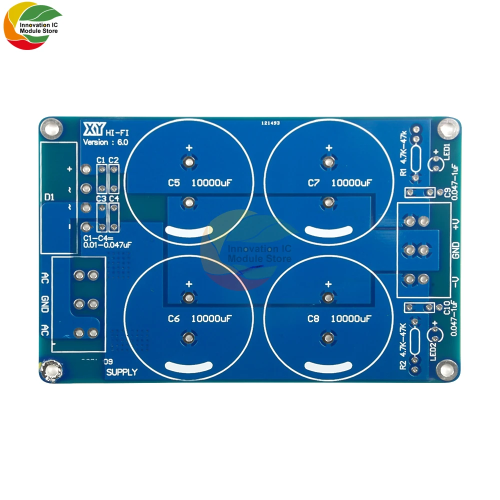 Bi-amp Rectifier Filter Power Board Pcb Empty Board Large Capacity Dual Power Board DIY Electronic Production Filter Power Board