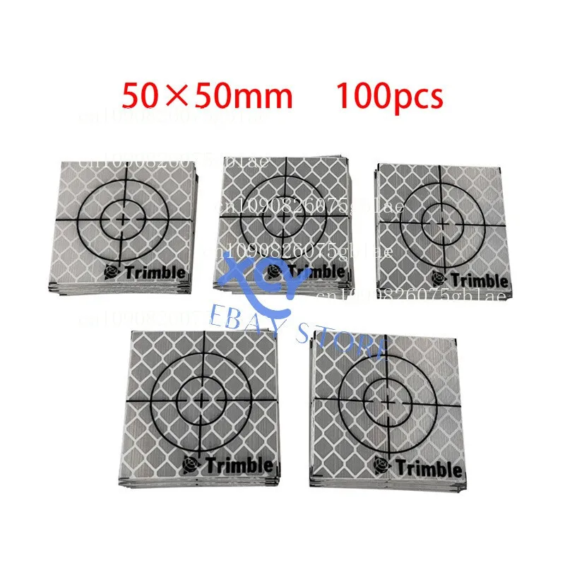 100PCS for Trimble Reflective Sheet 50x50MM Reflector Tape Target Surveying Sticker