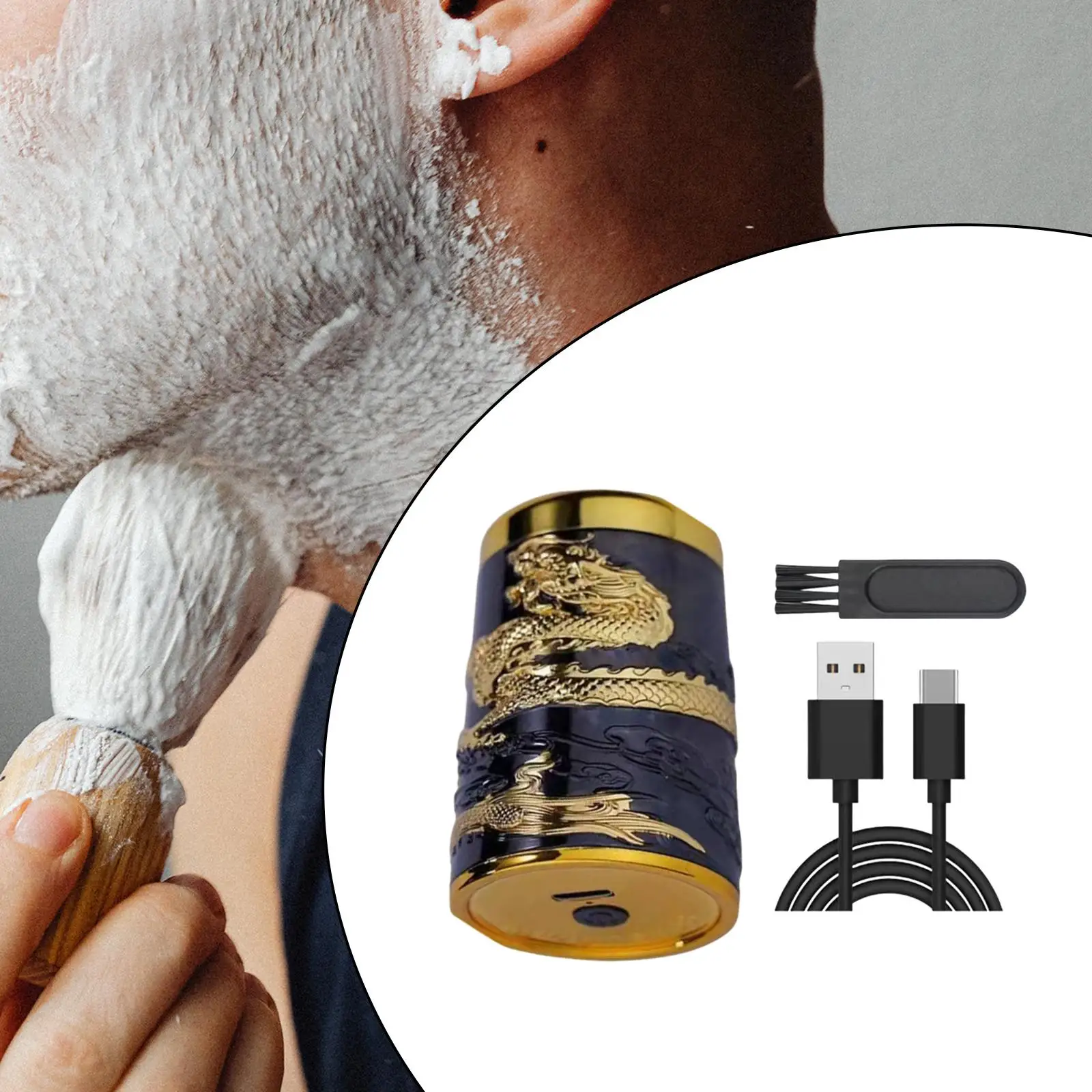 Mini rasoio elettrico per uomo rasoio elettrico modello drago Vintage per ufficio