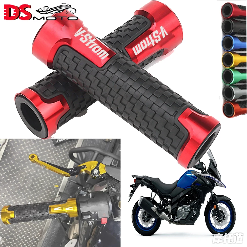 

New 7/8'' 22MM CNC Handlebar Grips For Suzuki V-Strom 250 DL250 DL650 DL1000 VStrom 650 Handle Bar Covers Motorcycle Accessories