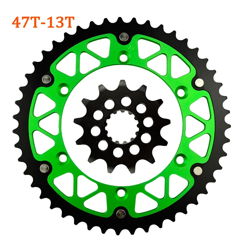 Motorcycle 520 45T-52T 13T Front Rear Sprocket For KAWASAKI KLX450R KX450F KLX450 KX450 KLX KX 450 R F 450R 450F