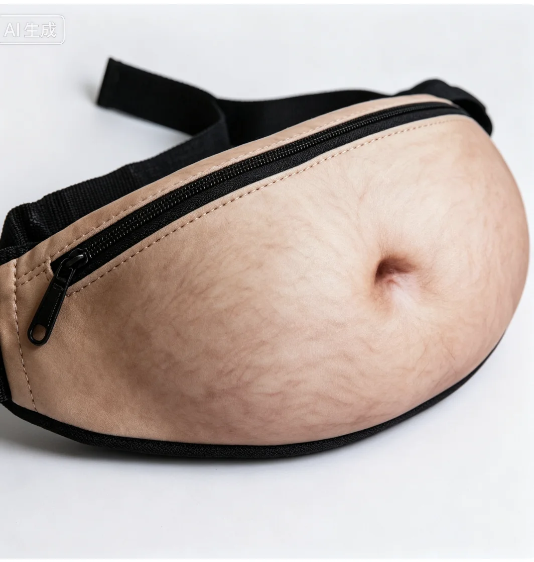 Kreative Simulations-Bauchtasche für Outdoor-Sport, Lustige Handy-Aufbewahrungstasche, Personalisierte Fake-Bauchtasche für Spaß – Detail 11