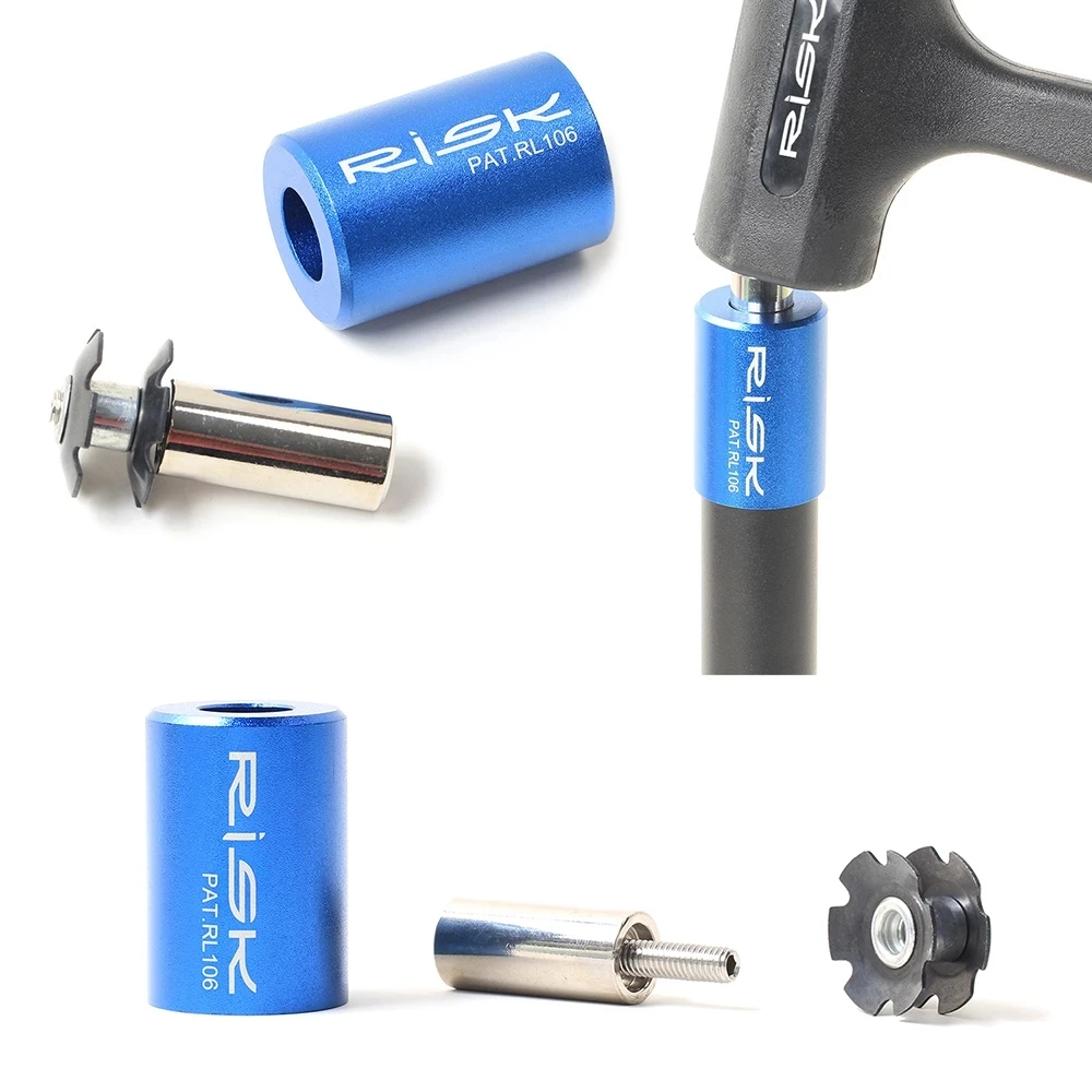 Bicycle Front Fork Star Nut Tool,Auxiliary Sleeve Installation Removal Tools for 28.6mm Fork Bike Headset,Hanging Core Screw