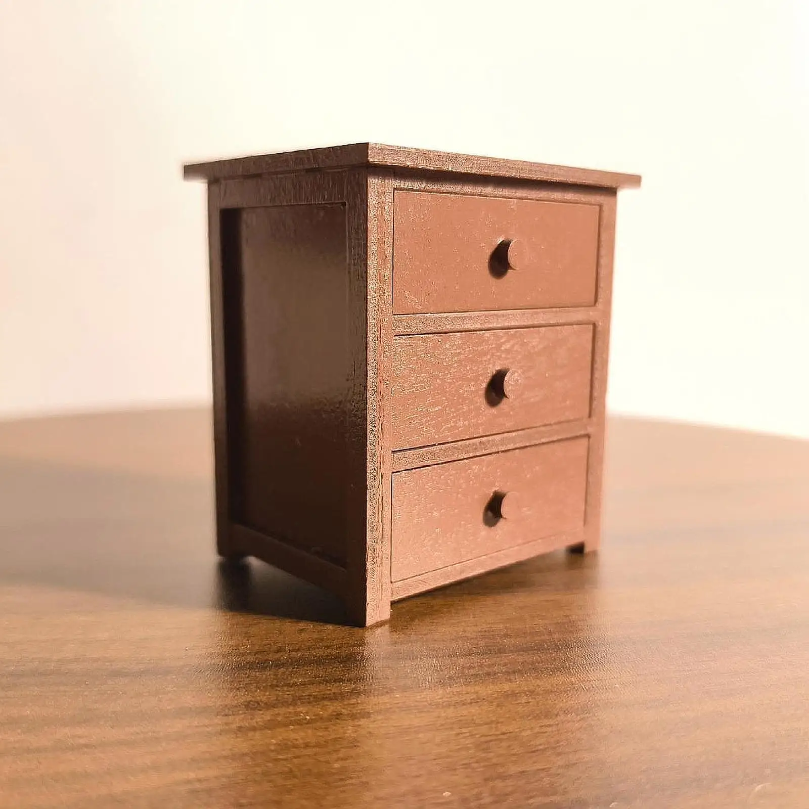 ドールハウス ミニチュア キャビネット 3 引き出しキャビネット モデル おもちゃ 装飾 リアル シンプル
