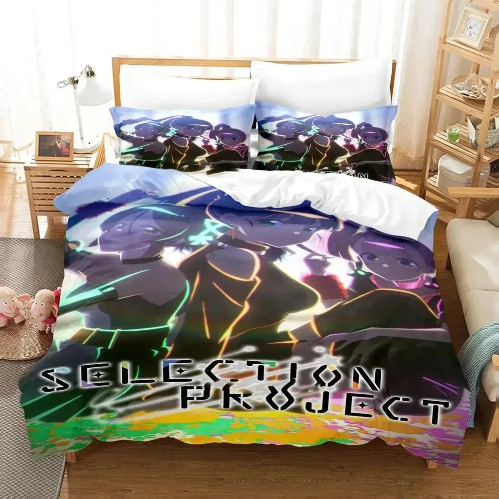 3D Print Anime SELECTION PROJECT Beddengoed Set Dekbedovertrek Bed Set Dekbedovertrek Kussensloop Trooster koning Queen Size Jongens Volwassen