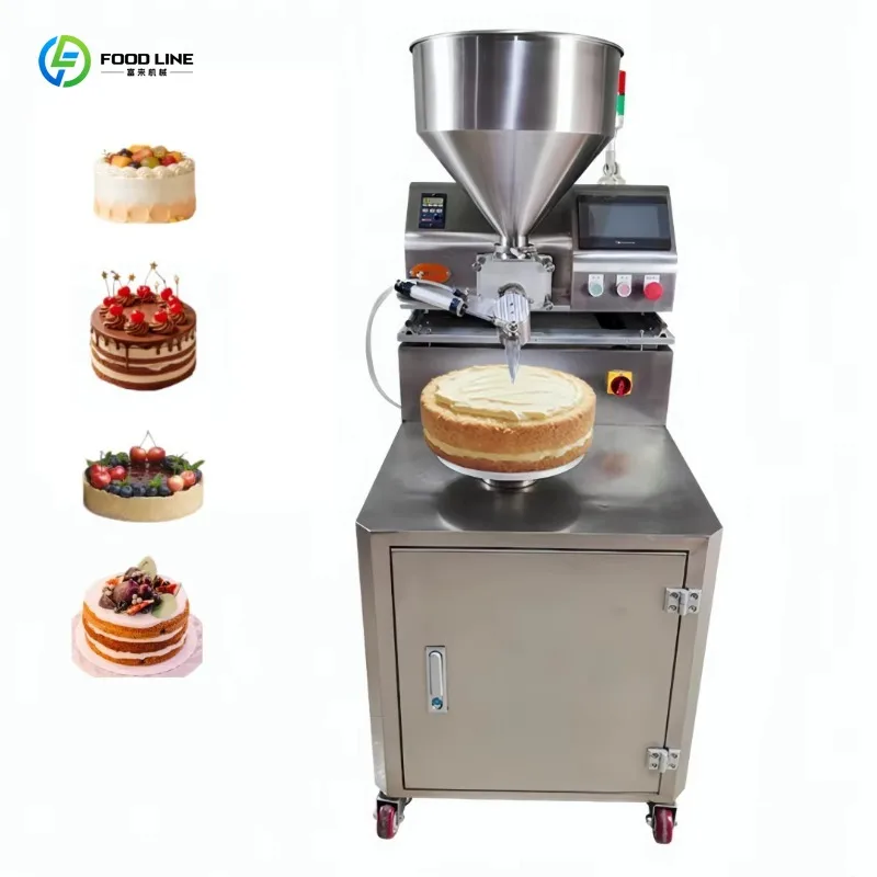 Customized Commercial Cake Cream Coater Automatic Round Cake Frosting Machine Baking Processing Equipment