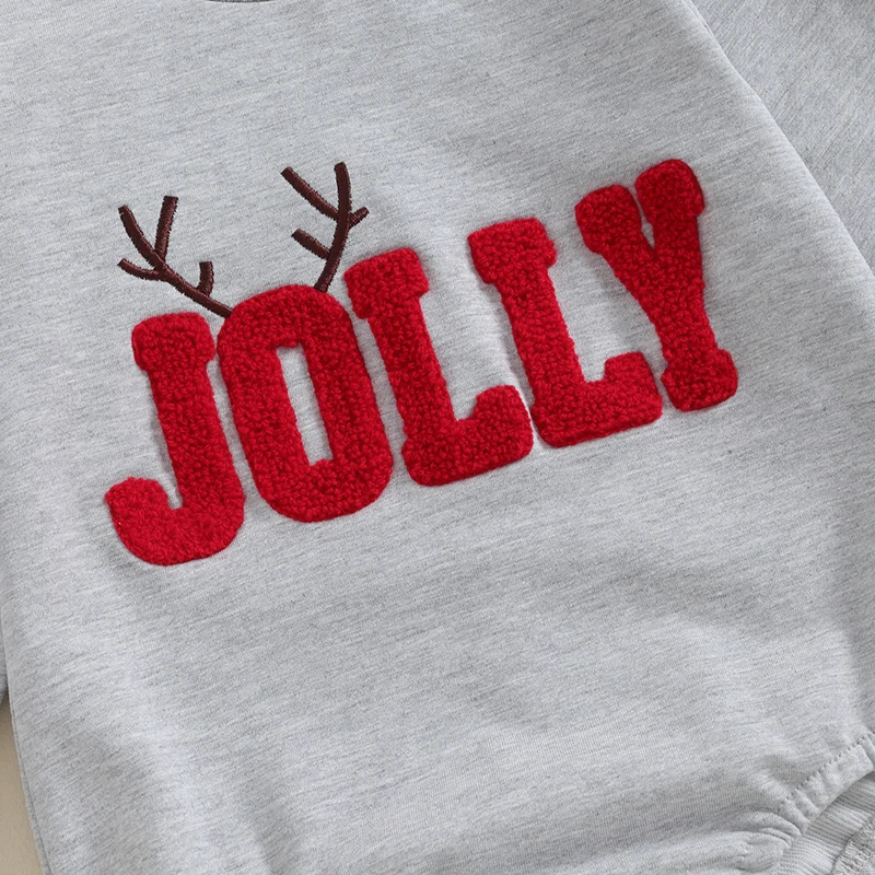 Infant Baby Boy Girl Christmas Outfit Merry Christmas Sweatshirt Romper Crewneck Pullover Oversized Sweater Clothes