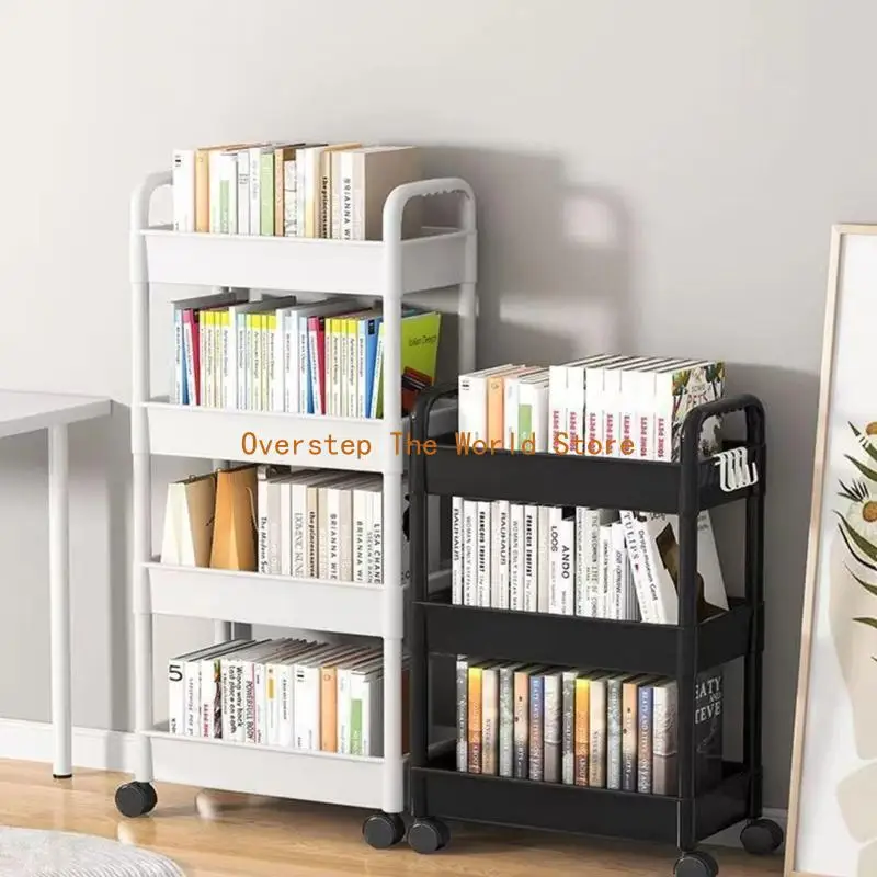 

Space Efficient 3 Layer Rolling Cart Plastic Storage Rack For Home Bathroom Y5GB