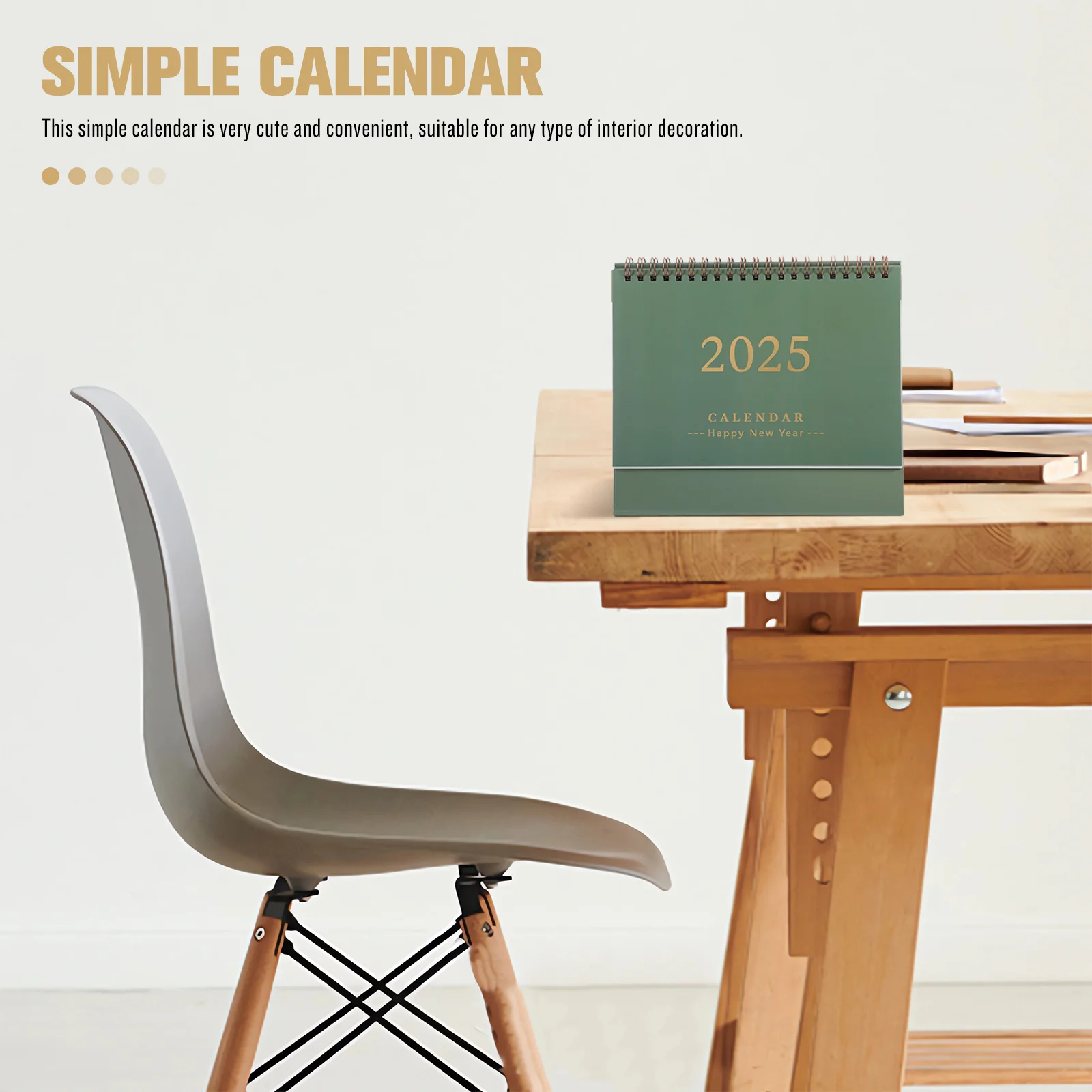 2025 calendário de mesa material de escritório desktop rasgo papel doméstico delicado 2024-2025