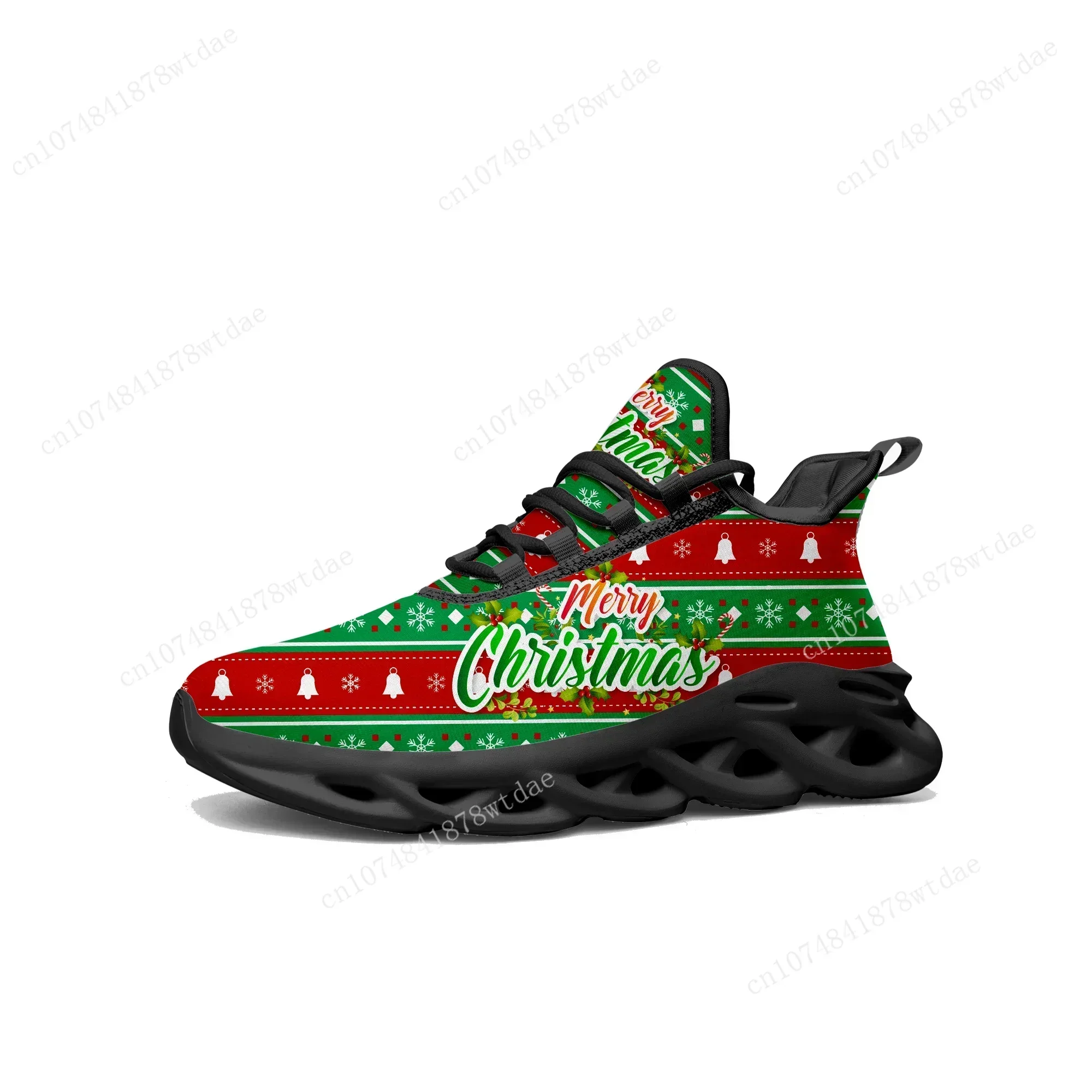 Merry Christmas Gift Flats Sneakers Mens Womens Sports Running Shoes High Quality Anime Custom Lace Up Mesh Footwear 4