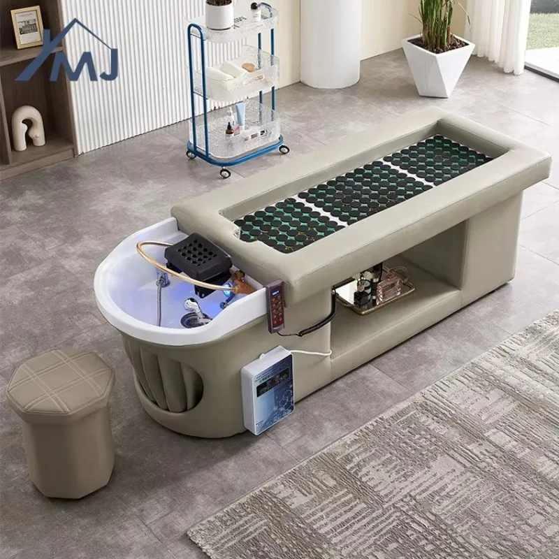 Beauty Salon Multifunction Full Body Thai Massage Head Spa Reclining Shampoo Bed