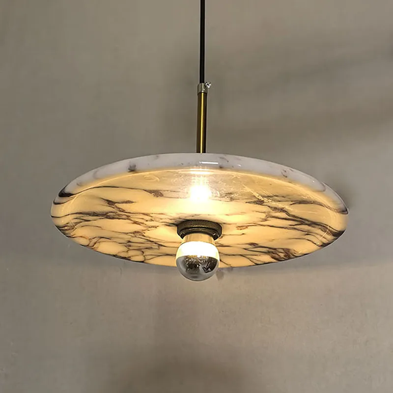 European Style Luxury Bulgari Marble Home Lighting Apartment Circular Restaurant Ceiling Droplight Bedroom Led Pendant Lamps