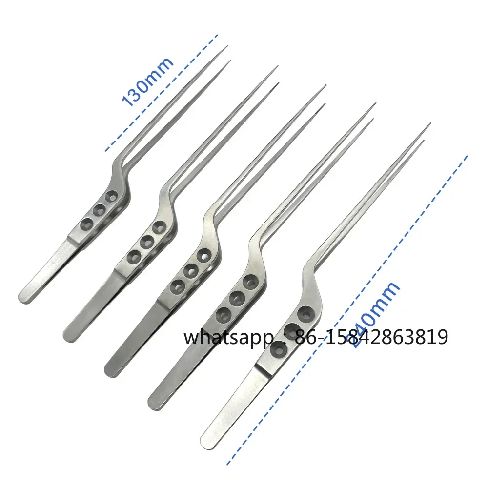 Micro Bayonet Forceps Tissue Forceps Dissecting Forceps for Neuro Surgical Instruments Z Type Stainless Steel