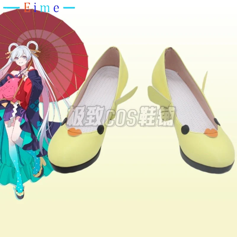 Runami Yachiyo Cosplay Shoes Anime Cosmic Princess Kaguya Cosplay Yellow High Heels Halloween Carnival Boots Custom Made