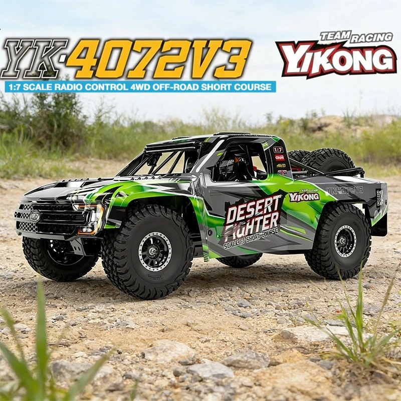 

YK4072 V3 DF7 1:7 Rear Straight Axle Desert Short Truck RC Remote Control Electric Brushless 4WD Off-Road Vehicle Special Offer