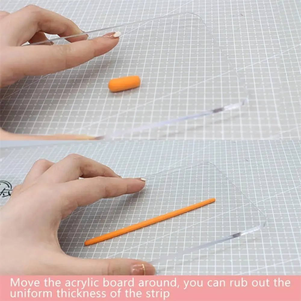 New Clear Clay Press Acrylic Sheet Handmade DIY Clay Modeling Tools Clay Roller Rubbing Plate Pottery Machine