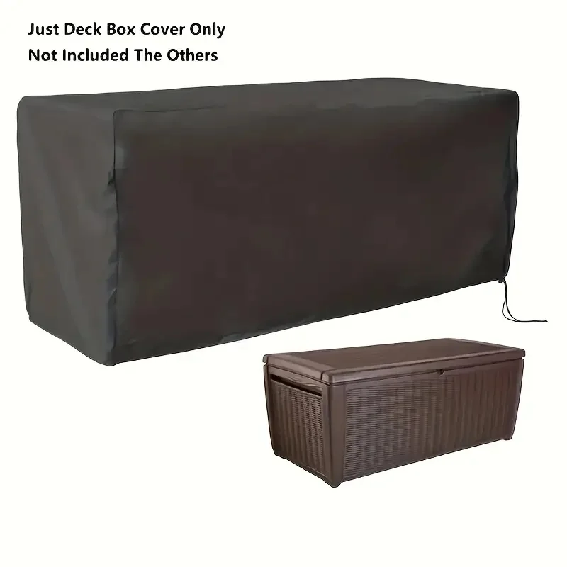

Outdoor Deck Box Cover, Furniture Storage Cover, Garden Storage Box Cover; Cover Solely,the bottom has drawstrings, no zippers