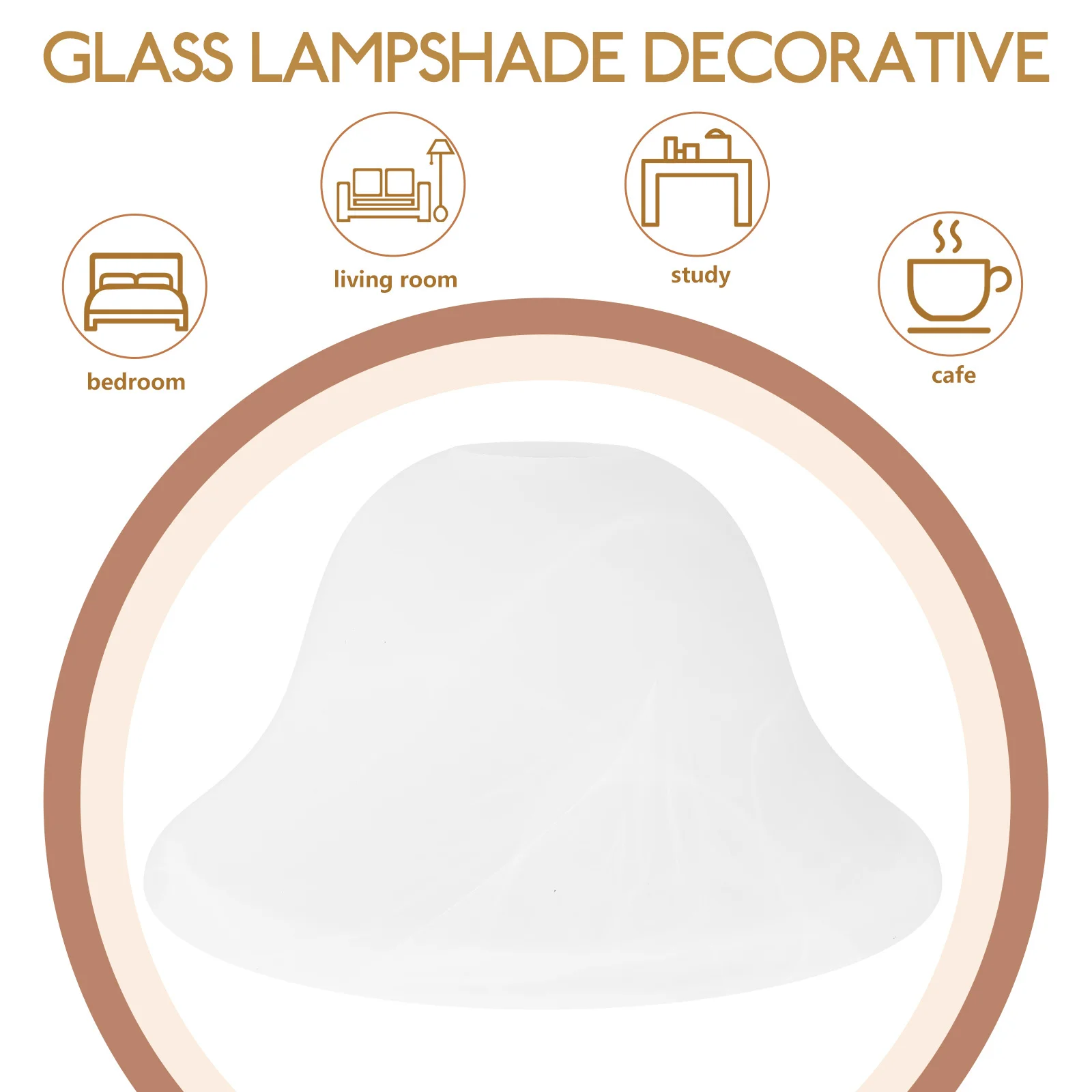 

Glass Lampshade Mushroom Shape Decorative Indoor Light Cover Ceiling Table Lamp Cover Stylish Glass Lamp Shade