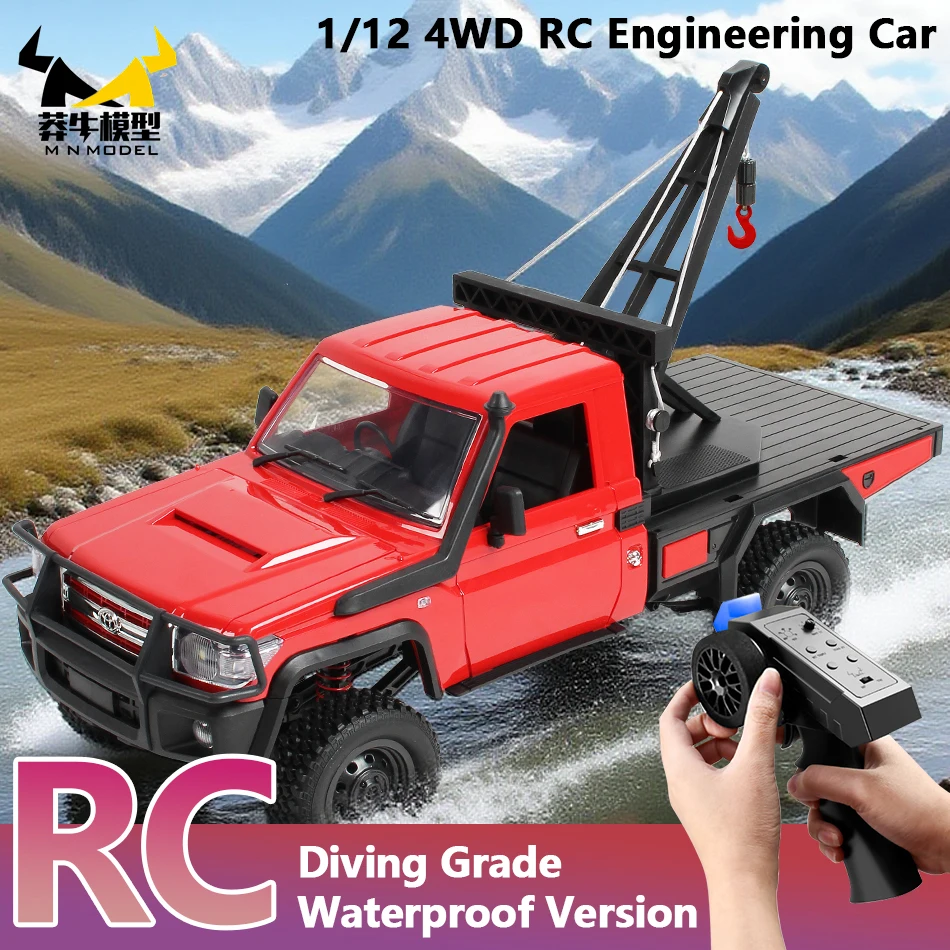 

MN MODEL 1:12 4WD RC Engineering Vehicle Diving Off-road Car Climbing Truck Crane Wading Pickup Rock Crawler Toy for Adult Gift