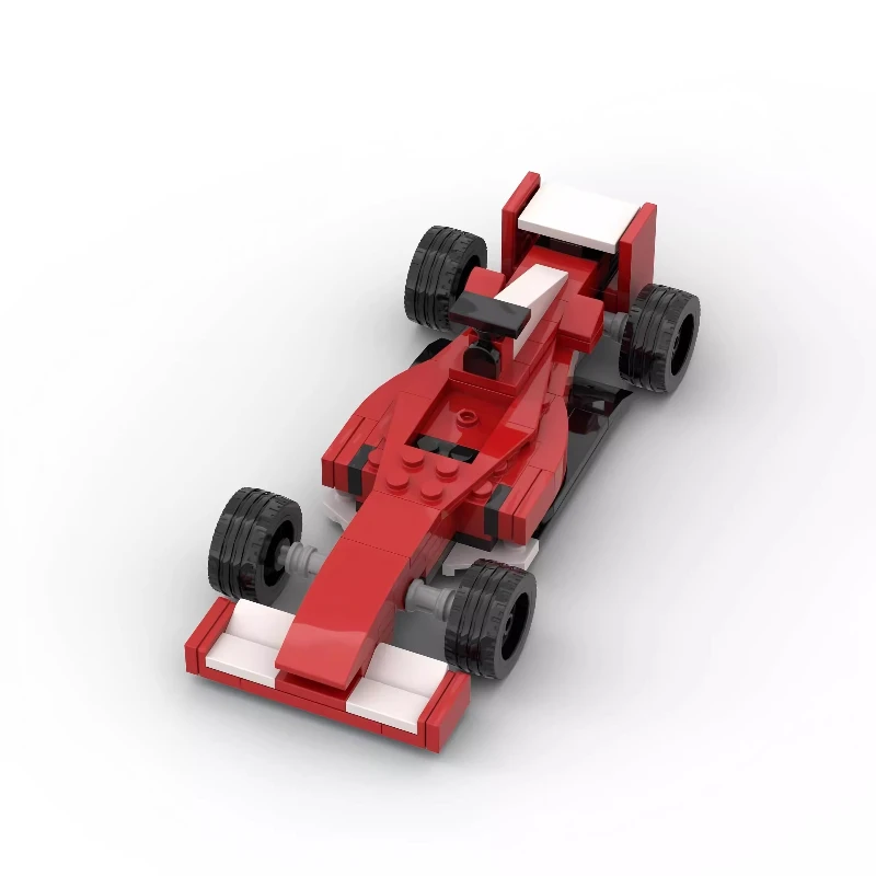 

MOC City Speed Champions F1 Formula Racing Building Blocks Set F2004 Mini Red Sports Car Model Kids Puzzle Toy Boy Birthday Gift