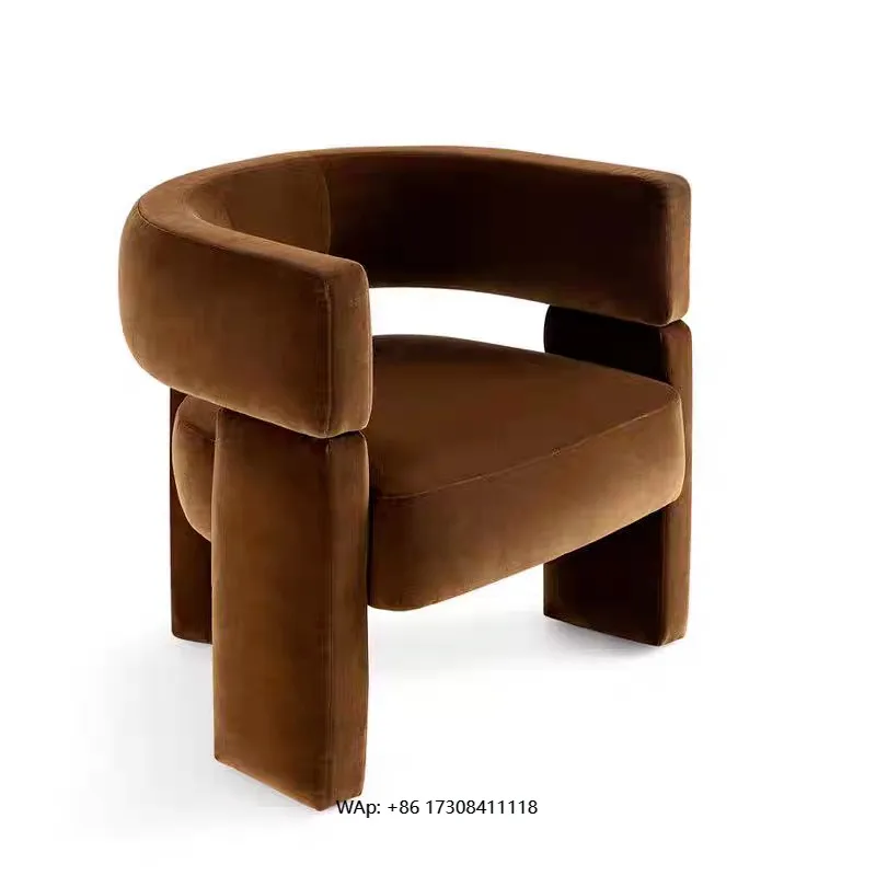 Italian Minimalist Light Luxury Leisure Chair, Coffee Shop Hotel Negotiation Chair, Single Sofa