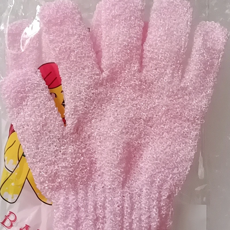 الوردي خمسة أصابع قفازات حمام قفازات منزلية دش منشفة فرك الجسم غسل مرونة مسح الظهر الاستحمام قفازات التنظيف