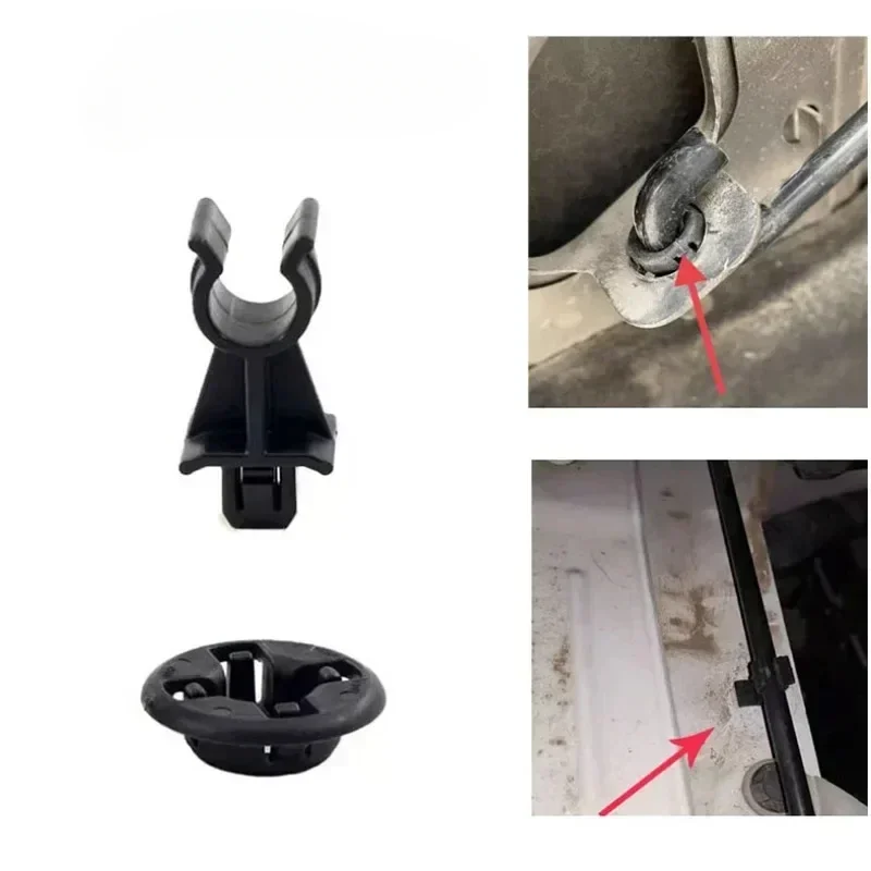 Retainer Clip Set For Nissan Qashqai Dualis J10 Navara D40 Pathfinder R51 Bonnet Hood Support Prod Rod Clamp Holder 65722EB300