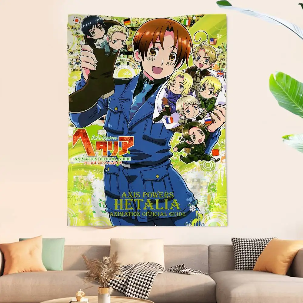 Anime Cartoon Hetalia Axis Powers Tapestry Art Printing Japanese Wall Tapestry Anime Wall Hanging Home Decor