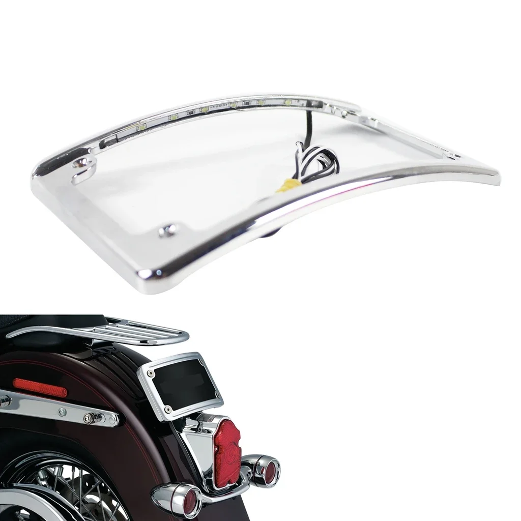 

Motorcycle 12 curved design Aluminum LED License Plate Frame 7-3/16" x 4-1/4" For Harley HondSuzuk Kawasaki YamahStandard