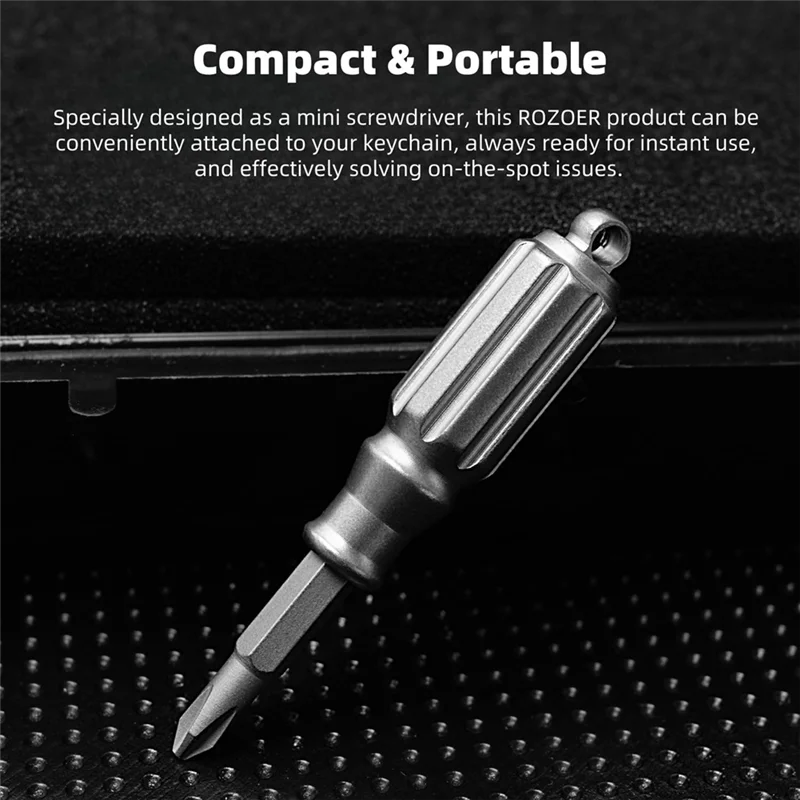 ABHU Titanium Mini Screwdriver Keychain-Portable&Magnetic Mini Screwdriver,Perfect For On-The-Go Applications And Quick Fixes
