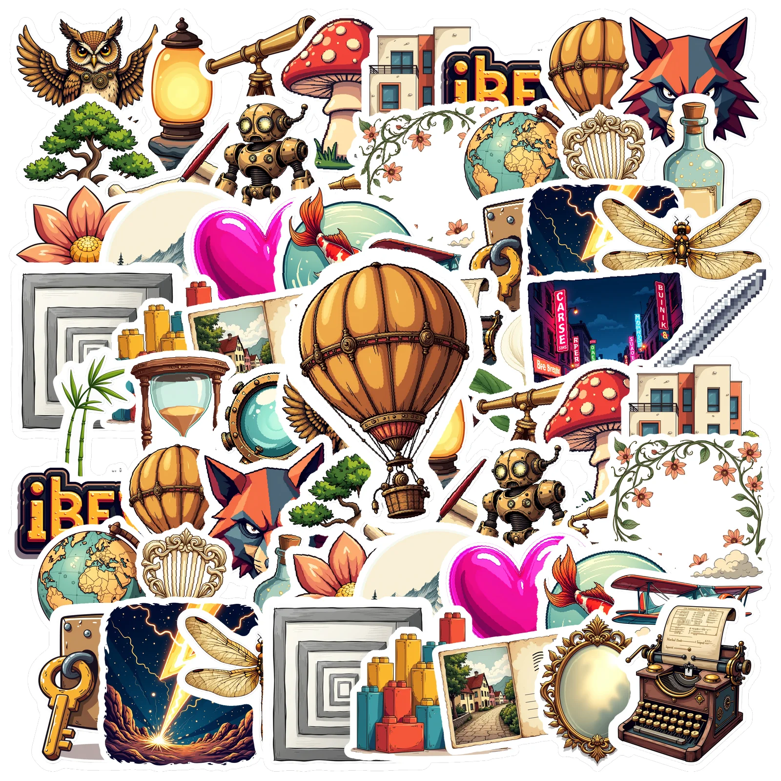 35-70 قطعة ملصقات مستوحاة من السفر الطبيعي حزمة لوازم مكتبية جمالية ملصقات مكافأة المعلم الأمتعة مذكرات الديكور