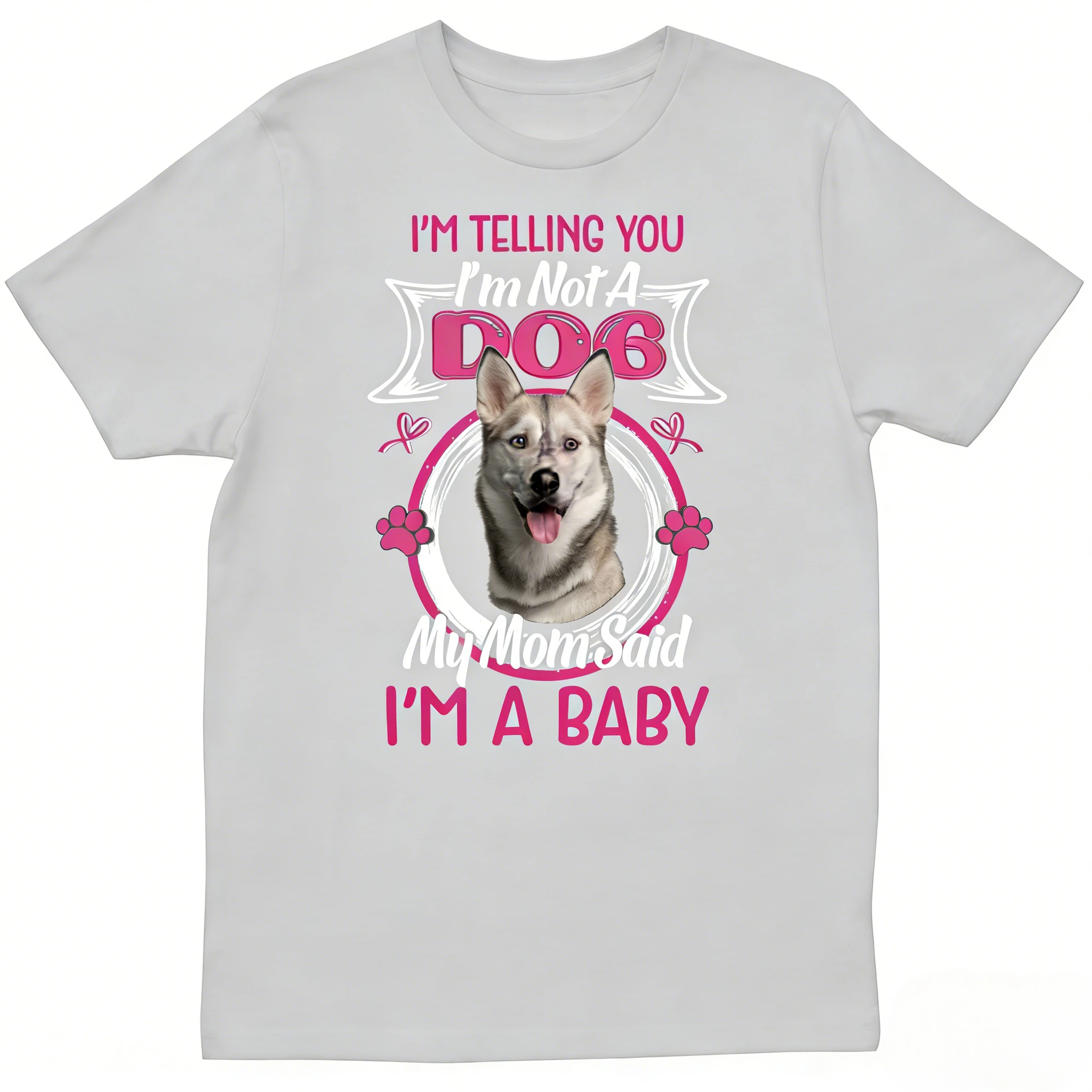 Lustiges Siberian Husky Besitzer-Plüsch-Weihnachtsgeschenk-T-Shirt für Männer und Frauen, kurze Ärmel, neutral, lässig, locker, süßes Baumwoll-Top